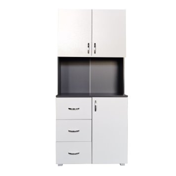 Küchenschrank Weiß/Grau Blanca