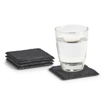 Glasuntersetzer 4-teilig Schiefer