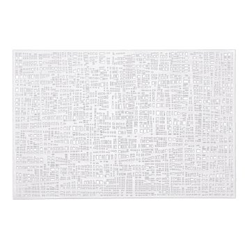 Platzmatte Rechteckig Scribble Weiß