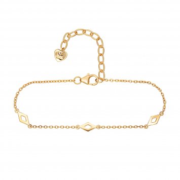 Armband 925 Silber vergoldet Rauten Cut-Outs