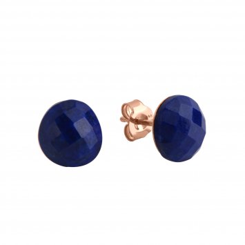 Ohrringe Silber 925 rosé-vergoldet mit echtem Lapis