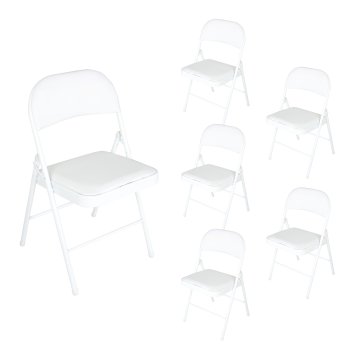 Klappstühle 6er Set Wedigo Weiß