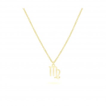 Anhänger mit Kette 925-Sterling Silber vergoldet Glänzend 42cm Jungfrau