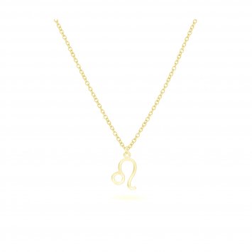 Anhänger mit Kette 925-Sterling Silber vergoldet Glänzend 42cm Löwe