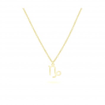 Anhänger mit Kette 925-Sterling Silber vergoldet Glänzend 42cm Steinbock