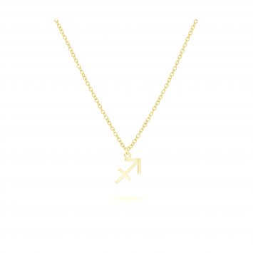 Anhänger mit Kette 925-Sterling Silber vergoldet Glänzend 42cm  Schütze