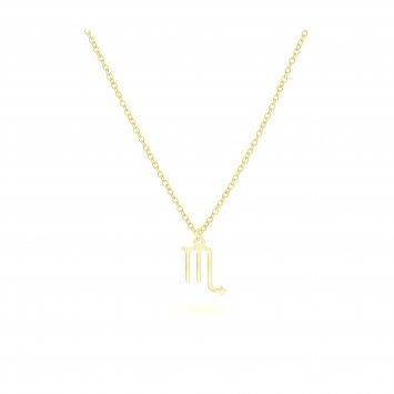 Anhänger mit Kette 925-Sterling Silber vergoldet Glänzend 42cm Skorpion