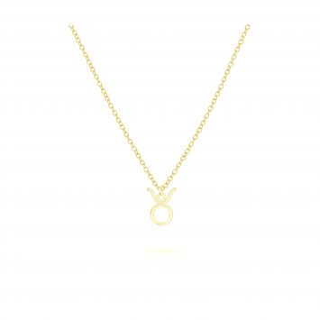 Anhänger mit Kette 925-Sterling Silber vergoldet Glänzend 42cm Stier