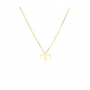 Anhänger mit Kette 925-Sterling Silber vergoldet Glänzend 42cm  Widder