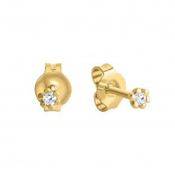 Ohrringe Gold 585 mit 2 echten Brillanten zus. 0,05ct.