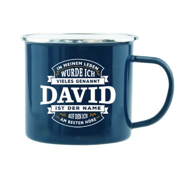 Echter Kerl Emaille Becher David