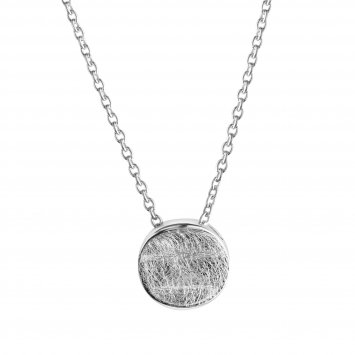 Halskette Silber 925 rhodiniert 42+3cm lang mit eismatter Oberfläche