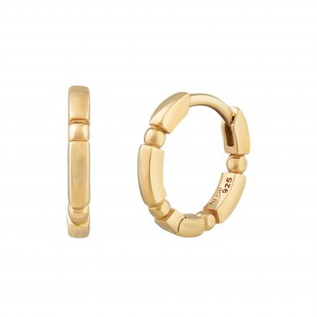 Creole 925 Sterling Silber gelb vergoldet filigran