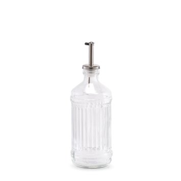 Essig-/Ölflasche, 500 ml Rillen-Glas