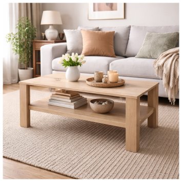 Couchtisch Nina Rechteckig Artisaneiche mit Ablage