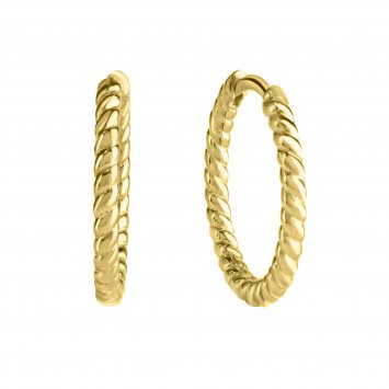 Ohrringe Silber 925 vergoldet twisted 16mm Durchmesser