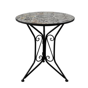Gartentisch Metall Schwarz Algier
