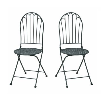 Gartenstuhl 2er-Set Ivo Metall Blau