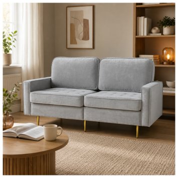Sofa Sidonie Velvet Schwarz