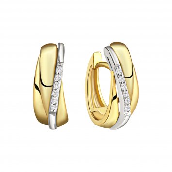 Ohrring 375/- Gelbgold Weißgold