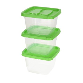Vorratsdosen-Set, 3-teilig Deckel Grün