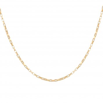 Collier 925 Silber vergoldet edgy Gliederkette