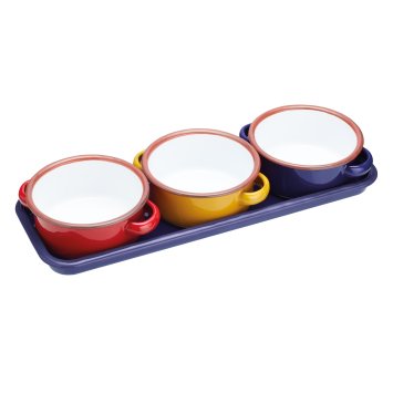 Dippschalen-Set 3-teilig, mit Tablett World of Flavours