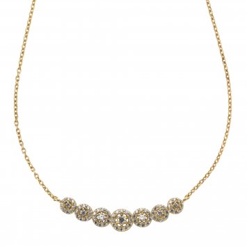 Halskette 585 Gold gelb Zirkonia weiß