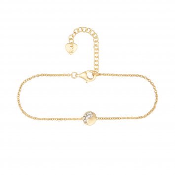 Armband 925 Silber vergoldet mit Yin & Yang Anhänger