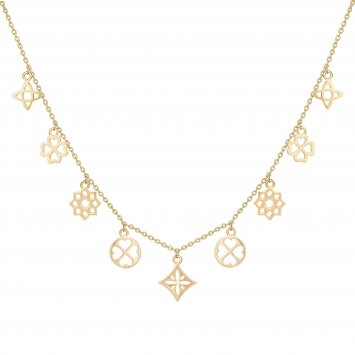 Collier 925 Silber vergoldet Anhänger klein