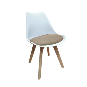 Esszimmerstuhl Atlanta Weiß/Beige