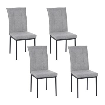 Stuhl Matthew Hellgrau 4er-Set