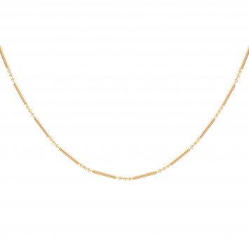 Halskette 925 Silber vergoldet Kugelkette