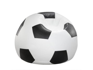 Fußball-Sitzball Kunstleder weiß/schwarz Ø 90 cm linke