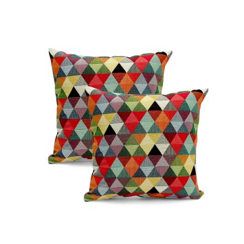 Kissenhülle Dreiecke 50x50 cm 2er-Set linke