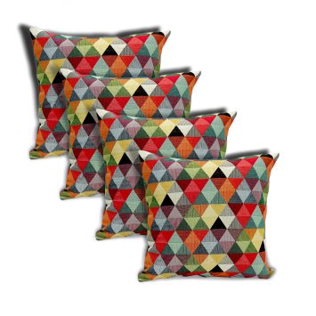 Kissenhülle Dreiecke 40x40 cm 4er-Set linke