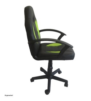 Schreibtischstuhl Junior höhenverstellbar ergonomischer Drehstuhl Schwarz-Grün
