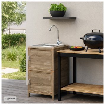 Spüle mit Unterschrank für Outdoorküche Sonoma