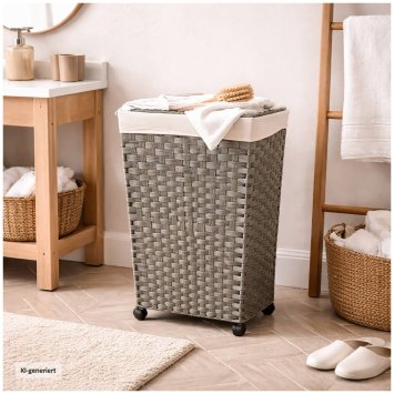 Wäschesammler 40 Liter Briena Grau