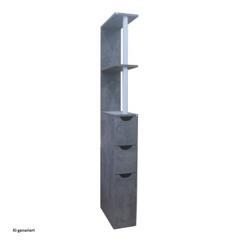 Raumteilerregal 136 cm Thekla Beton
