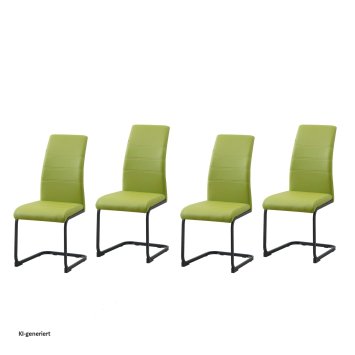 Schwingstuhl 4er Set PU grün SallyP