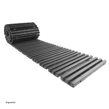 Gartenweg 131 cm Holzbohlenoptik Grau