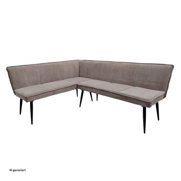 Eckbank 154 x 195 cm Mesilla Braun kurzer Schenkel links