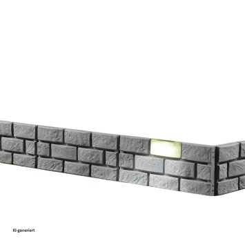 Beeteinfassung Länge 870 cm Ziegelsteinoptik Grau