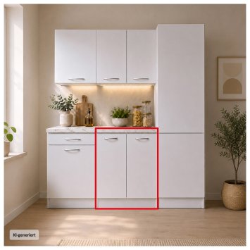 Küchenunterschrank Jenna Weiß 60 cm