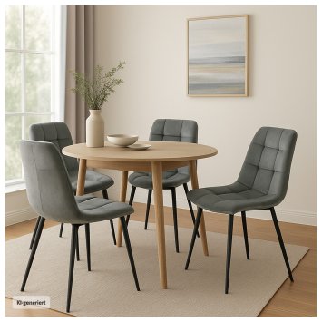 Esszimmerstuhl 4er Set Grau Mesa