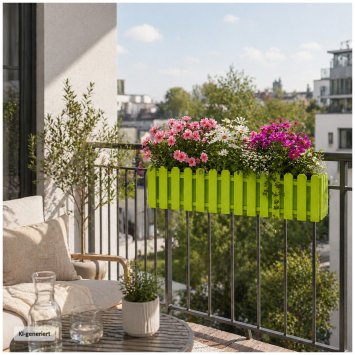 Blumenkasten mit Wasserspeicher Nessa 75 cm Grün