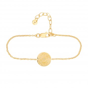 Armband 925 Sterling Silber Topas Tattoo Motiv rund