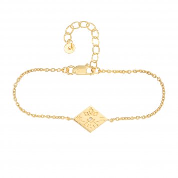 Armband 925 Sterling Silber Topas Tattoo Motiv Raute