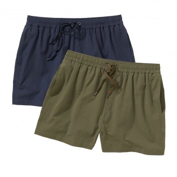 Seersucker-Badeshort im Doppelpack